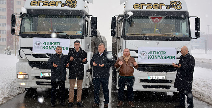 Konyaspor’dan Halepli bebeklere 2 TIR yardım yola çıktı