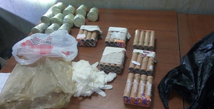 Diyarbakır'da bardaktan patlayıcı ele geçirildi