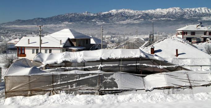 Seydikemer'de seralar 10 ton altında kaldı