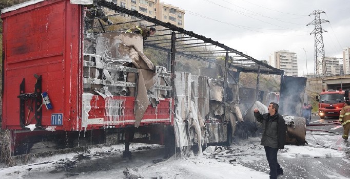 Çevre yolunda korkutan yangın