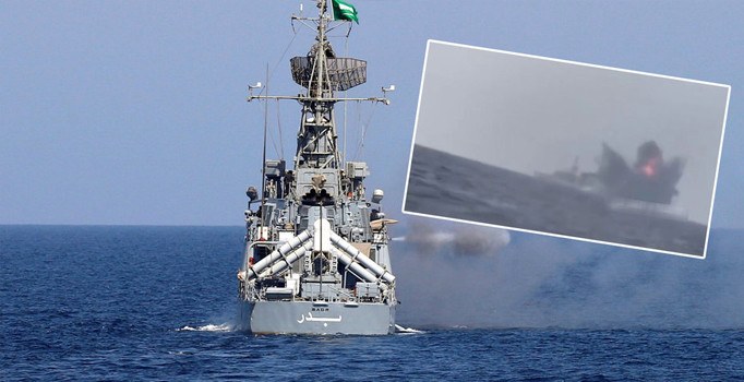 Husiler Suudi Arabistan gemisine Kızıldeniz'de teknelerle intihar saldırısı düzenledi!
