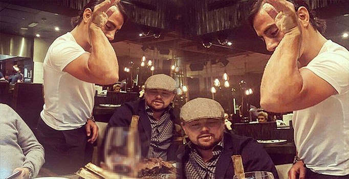 Nusr-et Leonardo DiCaprio'ya yemek servisi yaptı