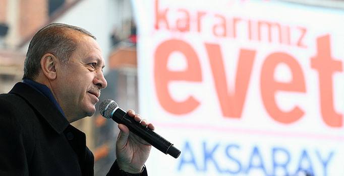 Erdoğan: Bu sistem, bileklerimizde prangaydı, 16 Nisan'da prangaları söküp atmaya var mıyız?