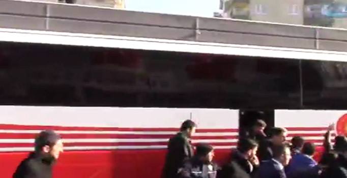 Erdoğan'ın konvoyunda kaza meydana geldi