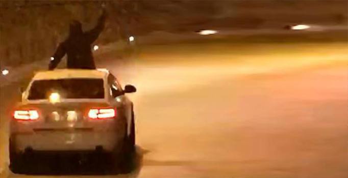 Antalya'da tünel magandası kamerada | Video