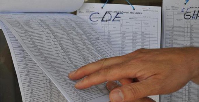 Seçmen listeleri bugün askıdan iniyor