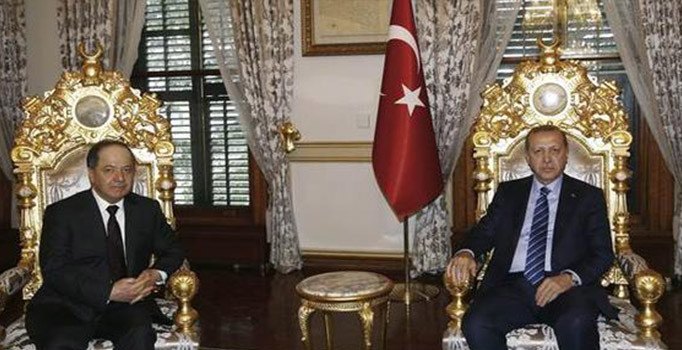 Erdoğan, Mesut Barzani'yle Irak ve Suriye'yi görüştü