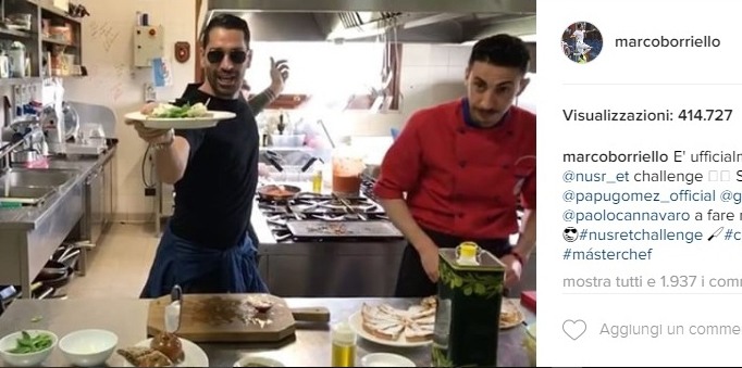 Dünyaca ünlü İtalyan futbolcudan Nusret taklidi