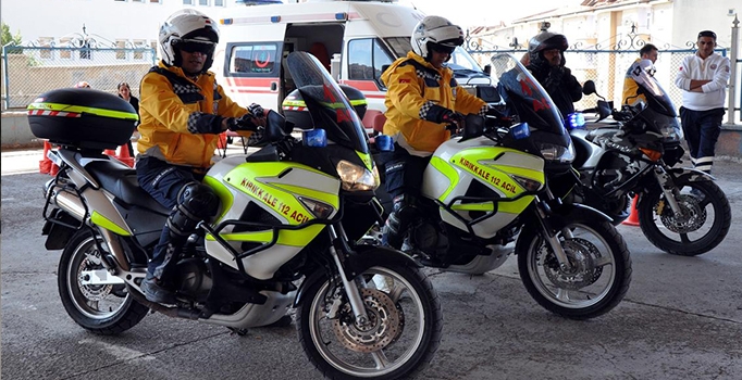 Kırklareli'de motosikletli ambulanslar göreve hazır