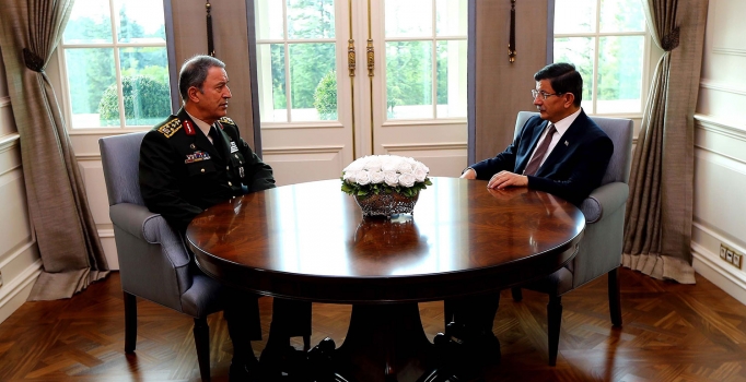 Davutoğlu, Orgeneral Akar'ı kabul etti