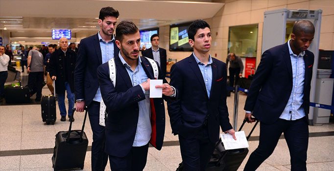 Beşiktaş'ın rakibi Olympiakos, İstanbul’a geldi