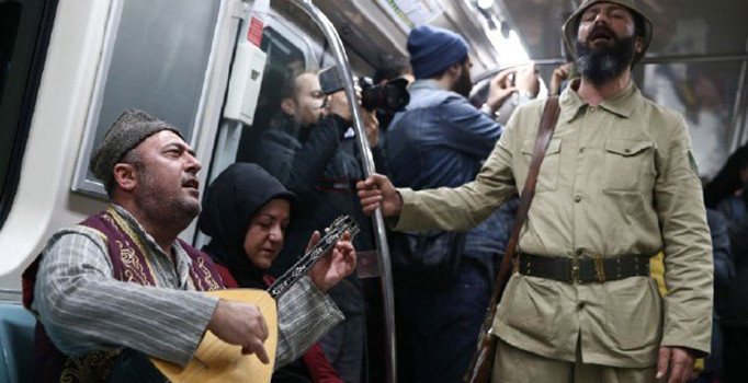 Yenikapı Metro İstasyonu'nda Çanakkale ruhu canlandırıldı