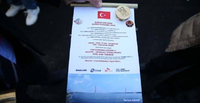 1915 Çanakkale Köprüsü 'Tarih tüpü' ile ölümsüzleşecek