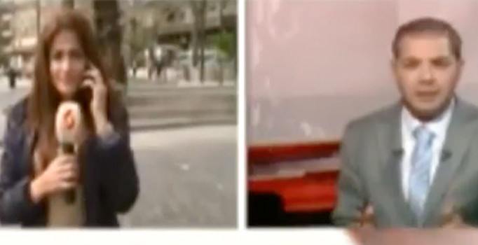 'Burası güvenli bölge' diyen Suriyeli muhabire canlı yayında bombardıman şoku