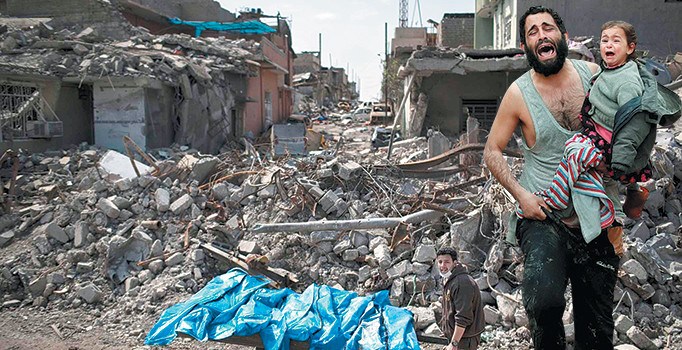 Musul’da sivilleri kepçeyle gömüyorlar