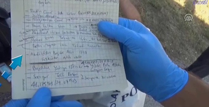 Darbeci pilotun üstünden çıkan notta cami ve türbelerde hedef listesinde