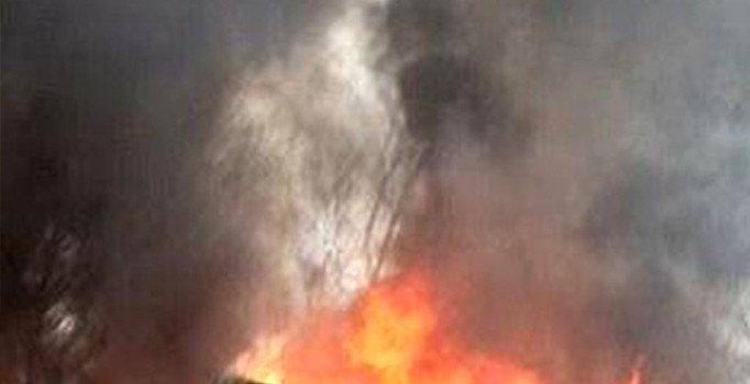 Sırbistan'da askeri uçak düştü