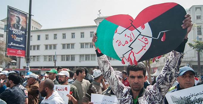 Fas'ta "Filistin'e destek" gösterisi