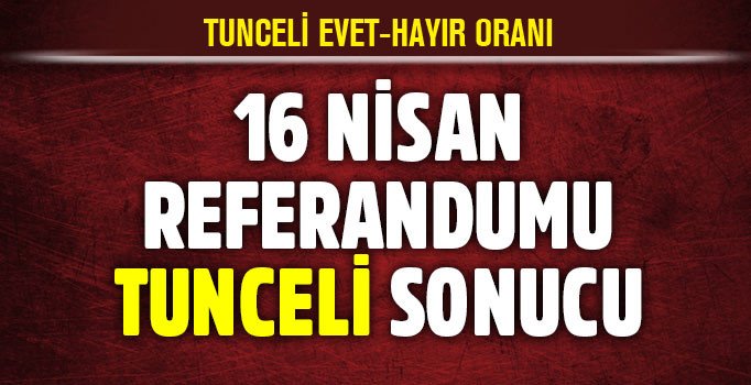 16 Nisan Tunceli güncel sonuçları: Tunceli 'de evet mi hayır mı önde? İşte ilk sonuçlar