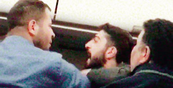 Uçakta kavga... İn ulan aşağı