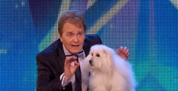 Yetenek yarışmasına konuşan köpek damga vurdu