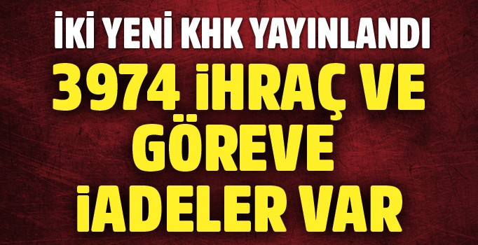 Son dakika! 689 ve 690 nolu KHK'lar yayınlandı: 3974 memura ihraç | 29 Nisan 2017