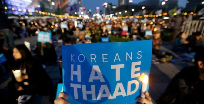 Güney Kore'de THAAD karşıtı eylem