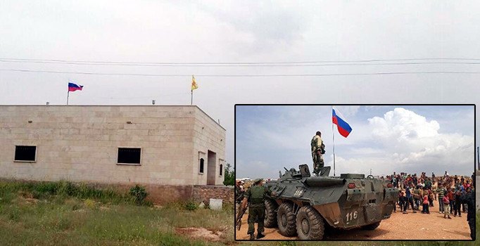 PYD'ye Rusya himayesi: Afrin'de 7 noktaya konuşlandı, bayraklar yan yana asıldı