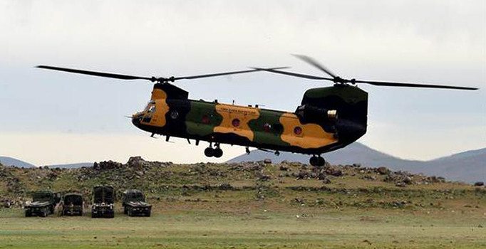 Geçen yıl TSK envanterine giren 'Chinook' ilk kez göreve çıktı
