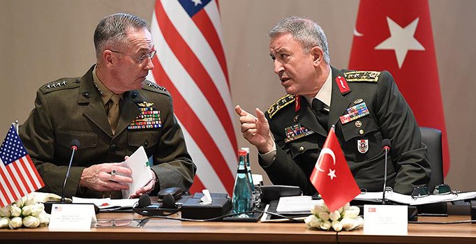 Orgeneral Akar, ABD Genelkurmay Başkanı Dunford ile görüştü