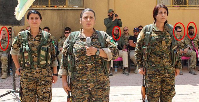 ABD'li askerler YPG'lilerin yemin törenine katıldı