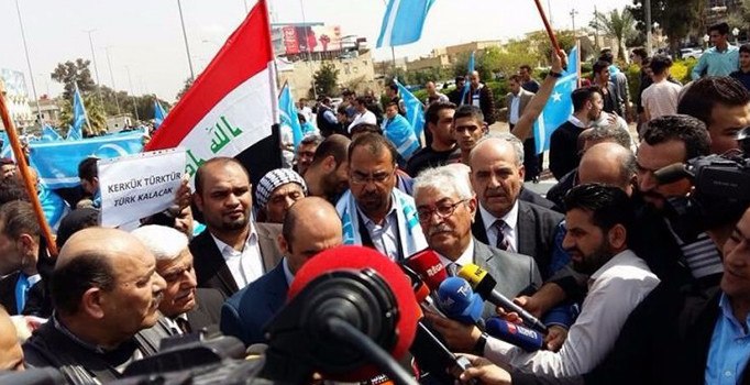 Kerkük'te Türkmenlerden PKK'ya tepki