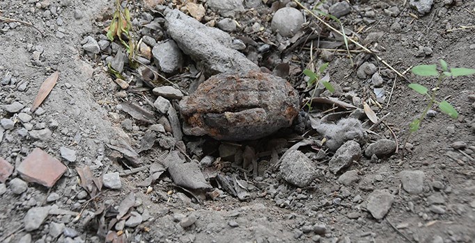 Kütahya'da Kurtuluş Savaşı döneminden kalma el bombası bulundu