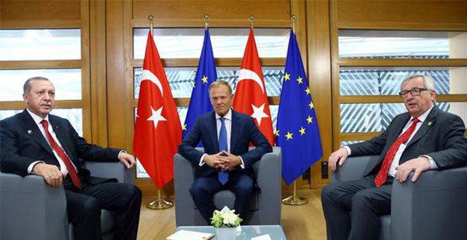 Erdoğan'ın Tuck-Juncker görüşmesinde mülteci anlaşması ele alındı
