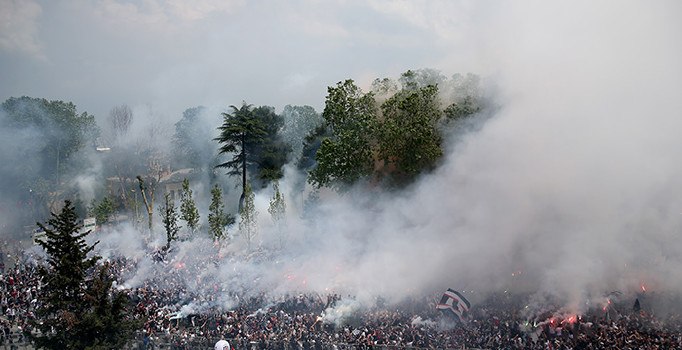 Beşiktaş'ın çılgın kutlama