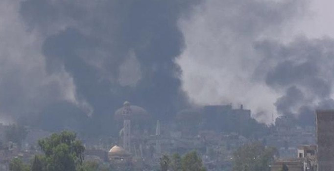 Musul'un El-Nuri Büyük Caminde yangın çıktı