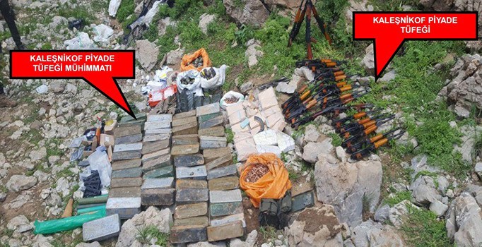 Terör örgütü PKK'ya Kato'da ağır darbe: Çok sayıda mühimmat ele geçirildi
