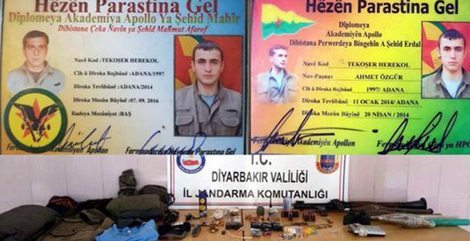 Diyarbakır'da askeri gören teröristler kimliklerini bırakıp kaçtı