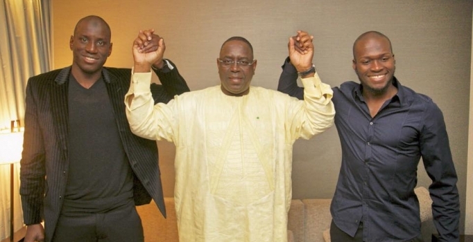 Demba Ba ve Sow Senegal Devlet Başkanı'nı ağırladı