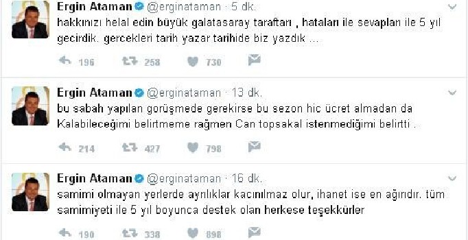 Ergin Ataman: “Can Topsakal istenmediğimi belirtti”