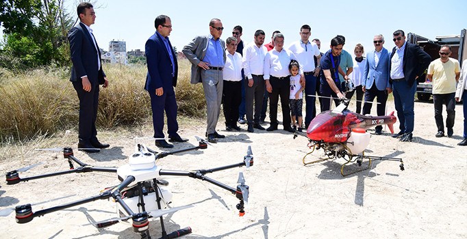 Adana'da drone ile sinek savaşı