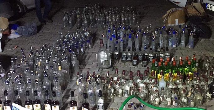 5 bin şişe sahte içkinin piyasaya sürüldüğü açıklandı