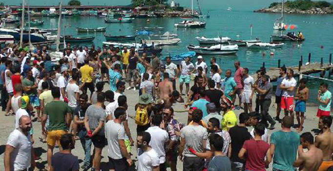 Düzce'de halat çekme yarışında kavga