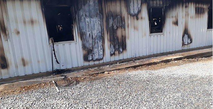 İşçi konteynırında korkutan yangın | Aydın haberleri