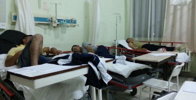 Edirne'de 14 asker hastaneye kaldırıldı
