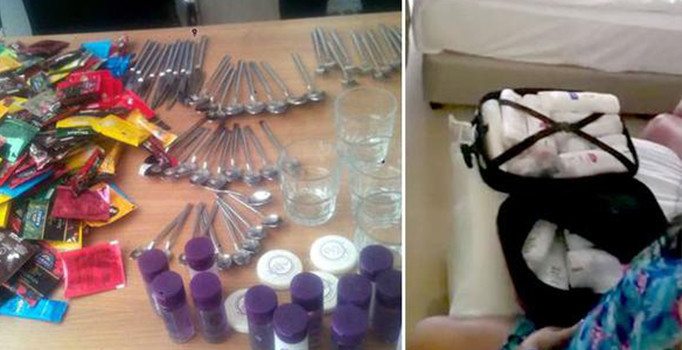 Antalya'da otelde skandal: Ne buldularsa valize koydular