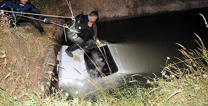 Tokat'ta otomobil sulama kanalına uçtu: 1 kişi kayıp