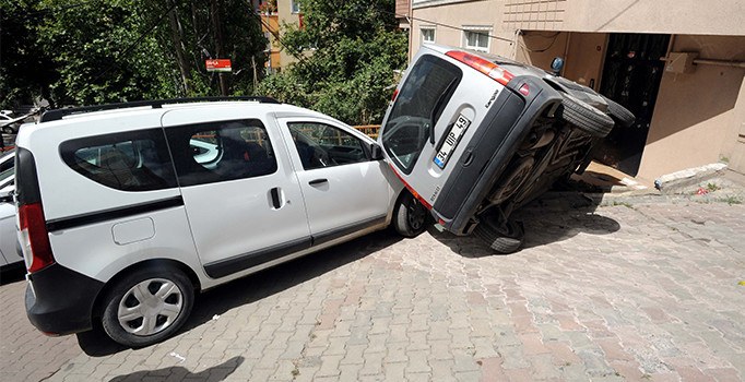 İstanbul Kağıthane'de ilginç kaza