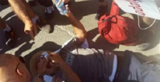 CHP'nin yürüyüşünde bir kişi fenalaştı