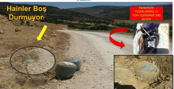 Silvan'da PKK'nın yola tuzakladığı bomba imha edildi